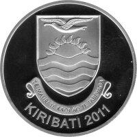 Kiribati 10 Dollars 2011 - XXX. Olympische Sommerspiele 2012 in London "Gewichtheben" - Silber PP