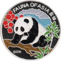 Nordkorea 2 Won 2009 - Panda Farbmünze - Silber PP