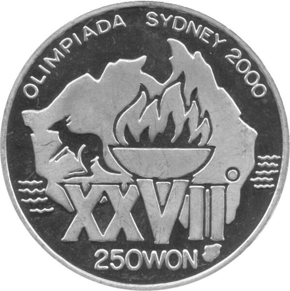 Nordkorea 250 Won 1997 - XXVII. Olympische Sommerspiele 2000 in Sydney - Silber PP