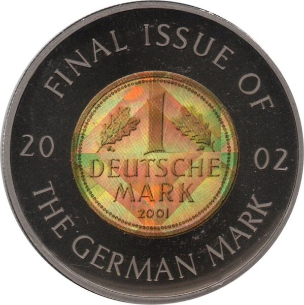 Kongo 5 Francs 2002 - Letzte D-Mark - Kupfer-Nickel mit Hologramm
