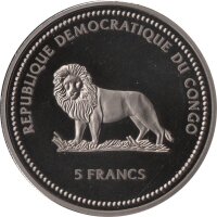Kongo 5 Francs 2002 - Letzte D-Mark - Kupfer-Nickel mit Hologramm