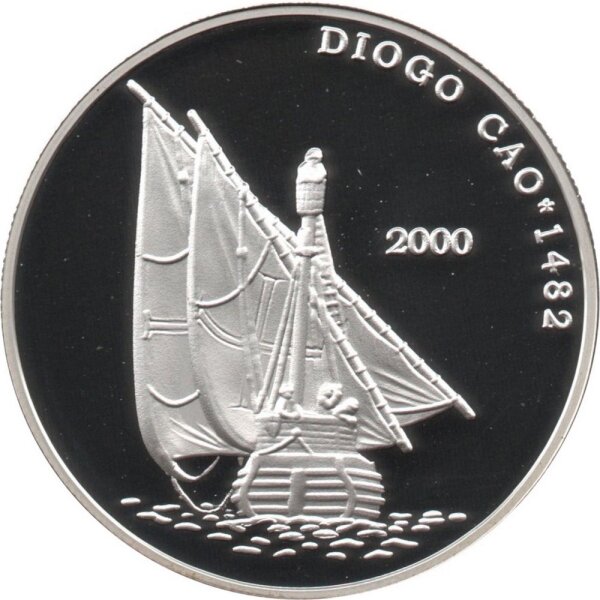 Kongo 10 Francs 2000 - Diogo Cao 1482 - Silber PP