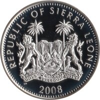 Sierra Leone 10 Dollars 2008 - XXIX. Olympische Sommerspiele 2008 in Peking "Boxen" - Silber PP