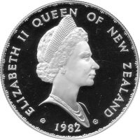 Neuseeland 1 Dollar 1982 - Einheimische Vogelwelt "Takahe-Vogel" - Silber PP