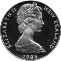 Neuseeland 1 Dollar 1983 - 50 Jahre neuseeländische Münzprägung - Silber PP
