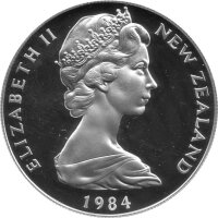 Neuseeland 1 Dollar 1984 - Einheimische Vogelwelt "Chathamschnäpper" - Silber PP