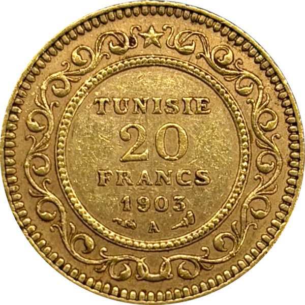 Tunesien 20 Francs Gold