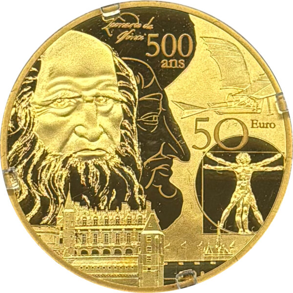 Frankreich 50 Euro 2019 Renaissance Da Vinci 1/4 oz Gold