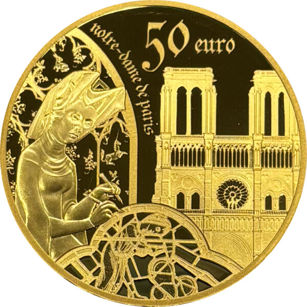 Frankreich 50 Euro 2020 Gotik Notre Dame 1/4 oz Gold