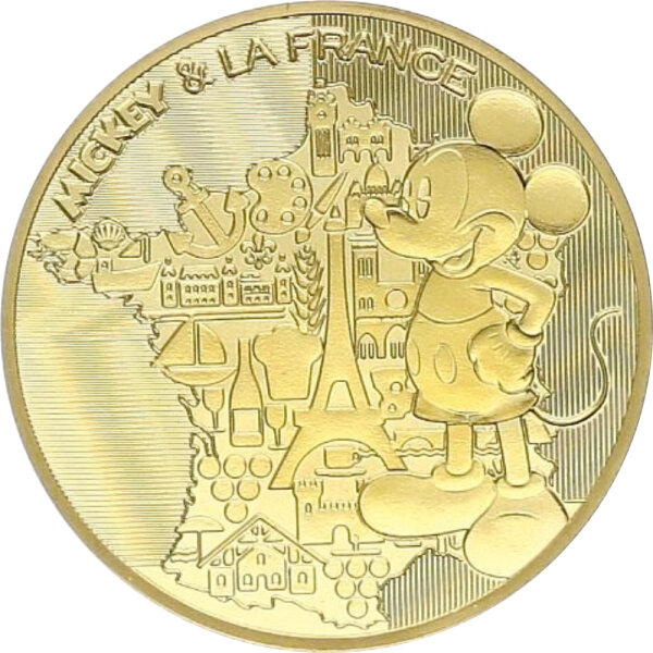Frankreich 200 Euro 2018 Mickey Mouse Gold