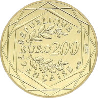 Frankreich 200 Euro 2018 Mickey Mouse Gold