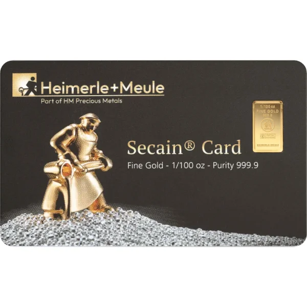 0,311 Gramm Goldbarren (1/100 oz) Heimerle & Meule geprägt | Neuware LBMA