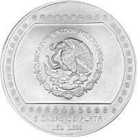Mexiko 10 Pesos 1993 Pyramide von Tajin 5 oz Silber