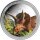 Kongo Prehistoric Life II 1. Ausgabe 2024 Triceratops 1 oz Silber - Coloriert