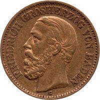 J.183 Baden 10 Mark 1872-1873 - Großherzog...
