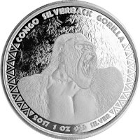 Kongo Gorilla 2017 1 oz Silber