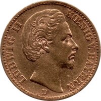 J.194 Bayern 20 Mark 1872-1873 - König Ludwig II. -...