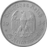 J.357 III. Reich 5 RM Garnisonskirche o. I. 10 Stück 900/1000 Silber