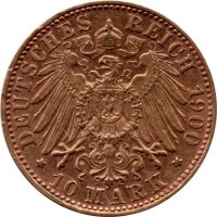 J.199 Bayern 10 Mark 1900 - König Otto - Gold -ss