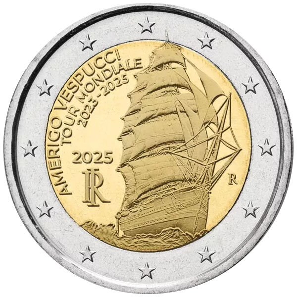 Italien 2 Euro 2025 Vespucci IPZS