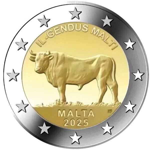 Malta 2 Euro 2025 Der Maltesische Ochse