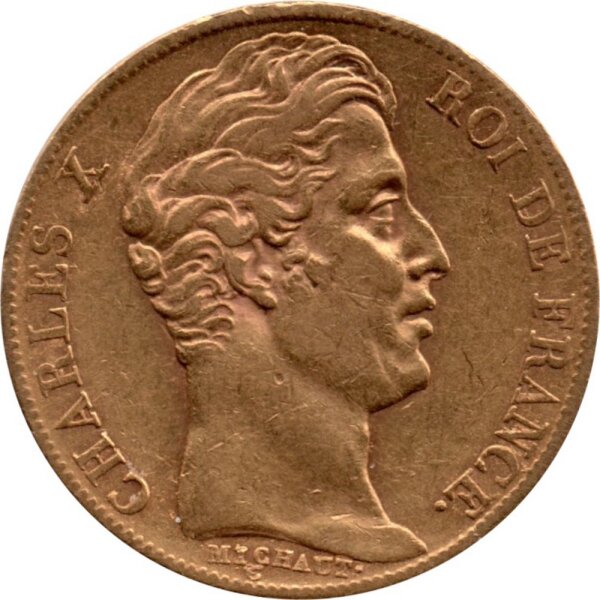 Frankreich 20 Francs 1828 "A" - Karl X. - Gold