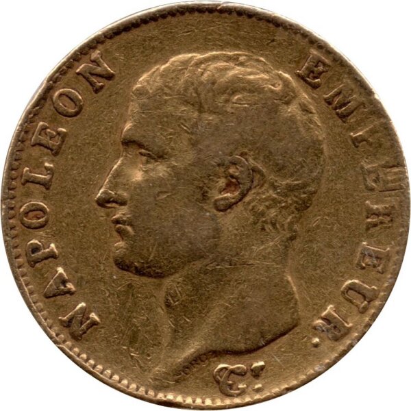 Frankreich 20 Francs 1844 "A" - Napoleon I. - Gold