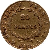 Frankreich 20 Francs 1844 "A" - Napoleon I. - Gold