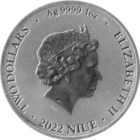 Niue 2 Dollars 2022 - Bitcoin - 1 oz Silber