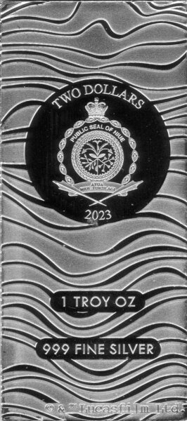 Niue 2 Dollars 2023 - Star Wars "Beskar Bar" - 1 oz Silber