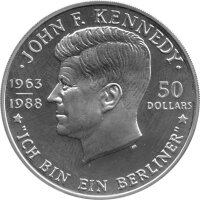 Niue 50 Dollars 1988 - 25. Todestag von John F. Kennedy -...