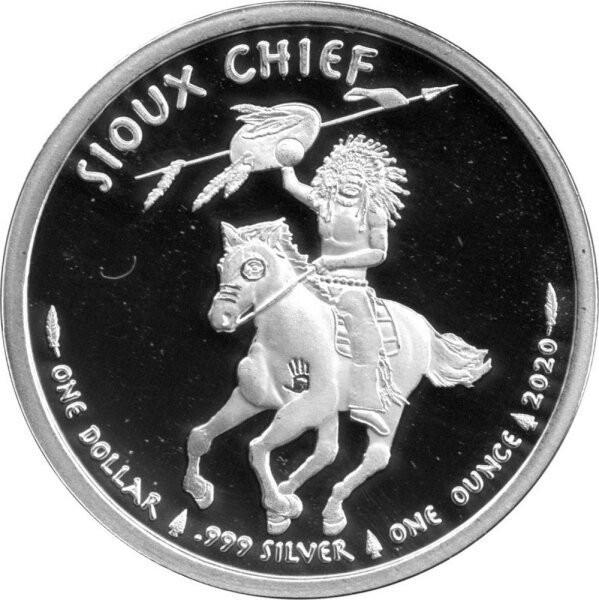 USA 1 Dollar 2020 - Sioux Chief - 1 oz Silber PP