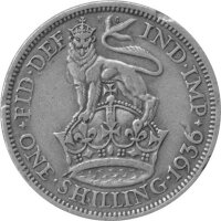 Großbritannien 1 Schilling 1936 - König Georg V. - Silber