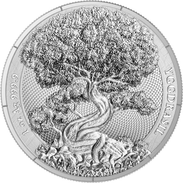 Round Mystischer Wald Yggdrasil - Weltenesche 2025 1 oz Silber