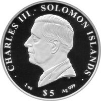 Solomon Islands 5 Dollars 2025 - 225. Jahre Weißes Haus - 1 oz Silber PP