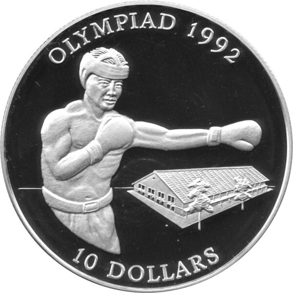 Solomon Islands 10 Dollars 1992 - XXV. Olympische Sommerspiele 1992 in Barcelona "Boxen"- Silber PP