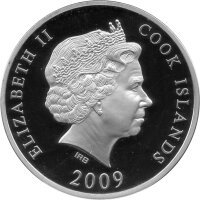 Cook Islands 10 Dollars 2009 - Weltdenkmäler "Peter der Große" - Silber PP Skulpturmünze teilvergoldet