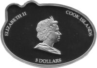 Cook Islands 5 Dollars 2006 - Papstbesuch in Bayern - Silber PP teilvergoldet