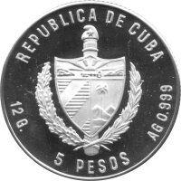 Kuba Set 3 x 5 Pesos 1981 - Kubanische Fauna - Silber PP