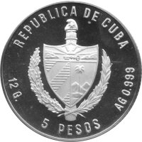 Kuba Set 3 x 5 Pesos 1981 - Kubanische Fauna - Silber PP