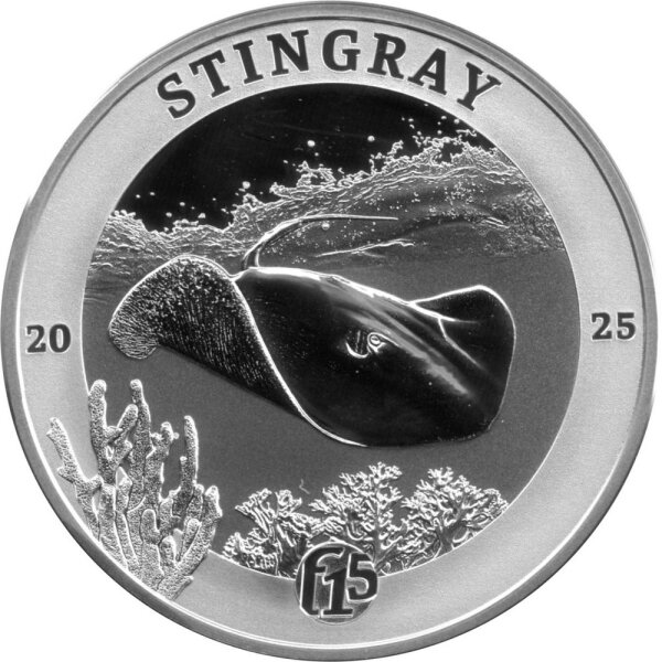 Samoa Stachelrochen 2025 1 oz Silber PP F15