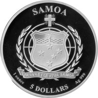 Samoa Stachelrochen 2025 1 oz Silber PP F15