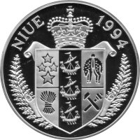 Niue 50 Dollars 1994 - XV. Fußball WM 1994 in USA - 5 oz Silber PP