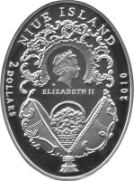 Niue 2 Dollars 2010 - Fabergé-Eier "Hochzeits-Ei" - Silber PP