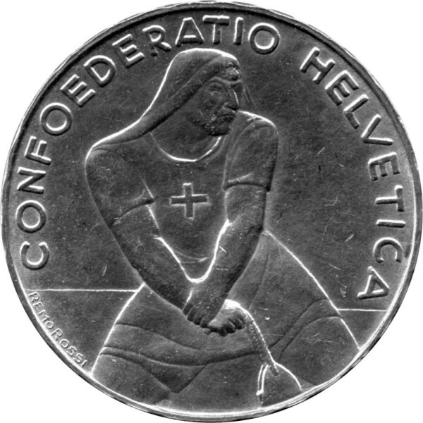 Schweiz 5 Franken 1939 - 600 Jahre Schlacht von Laupen - Silber