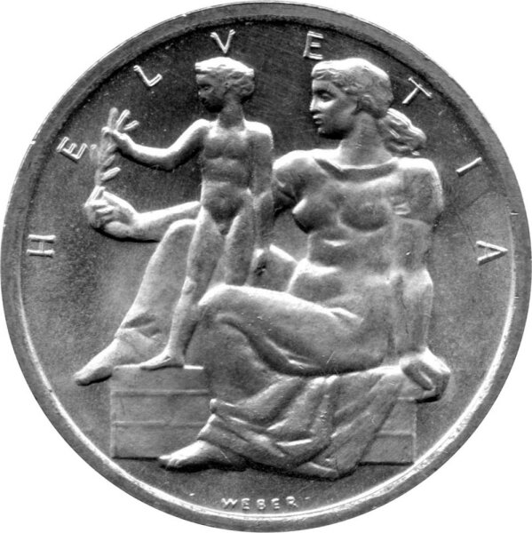 Schweiz 5 Franken 1948 - 100. Jahrestag der Verfassung - Silber