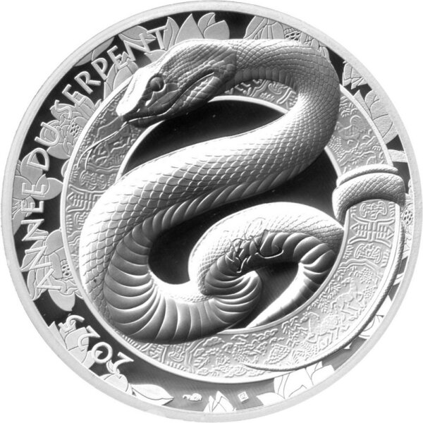 Frankreich 20 Euro 2025 "Chinesischer Tierkreis - Jahr der Schlange" - 1 oz Silber PP