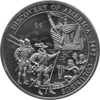 Liberia 5 Dollars 2000 - Entdeckung Amerikas...