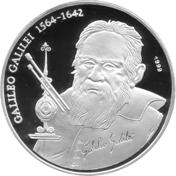 Tschad 1.000 Francs 1999 - Galileo Galilei - Silber PP