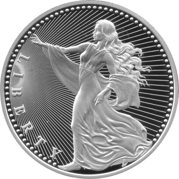 Round United Crypto States "Liberty" 2022 - 1 oz Silber PP